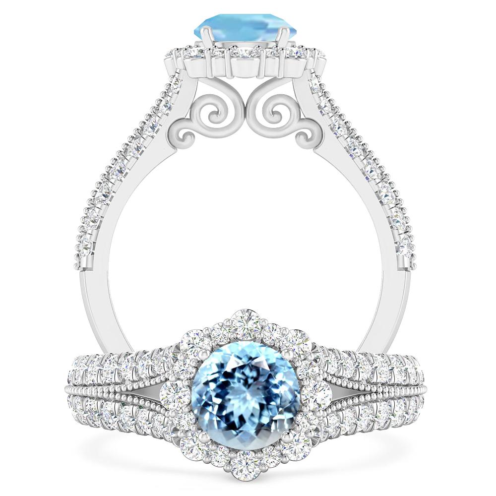 White Gold - Aquamarine