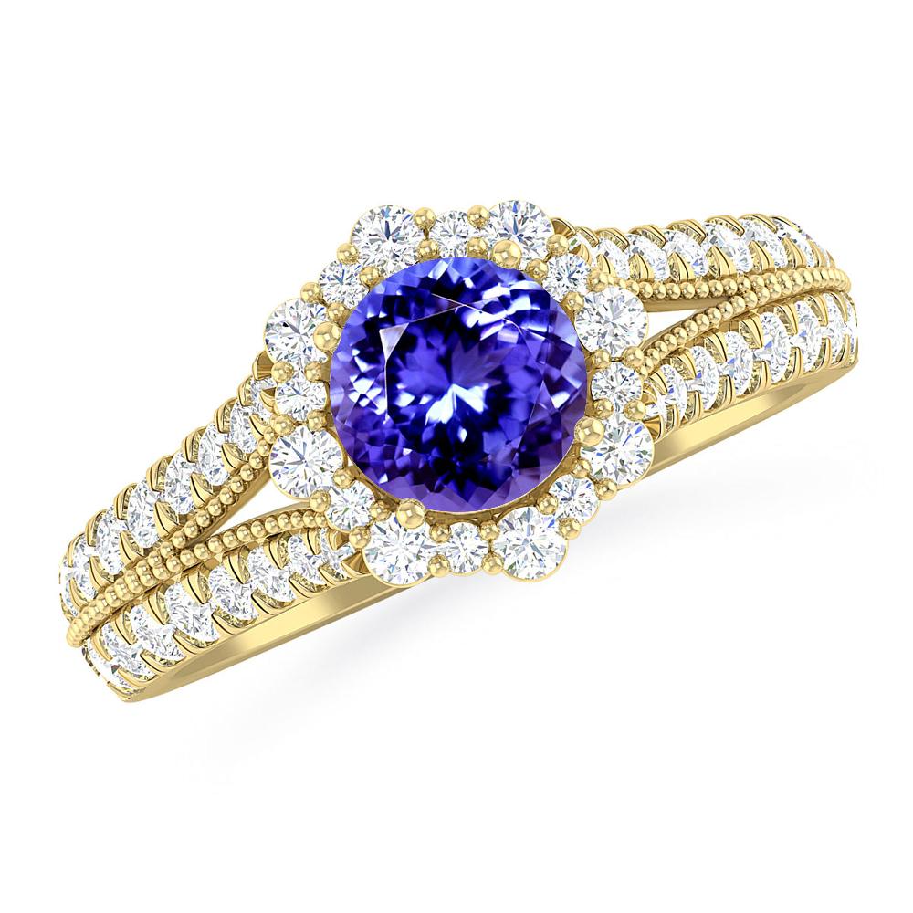 Yellow Gold - Tanzanite