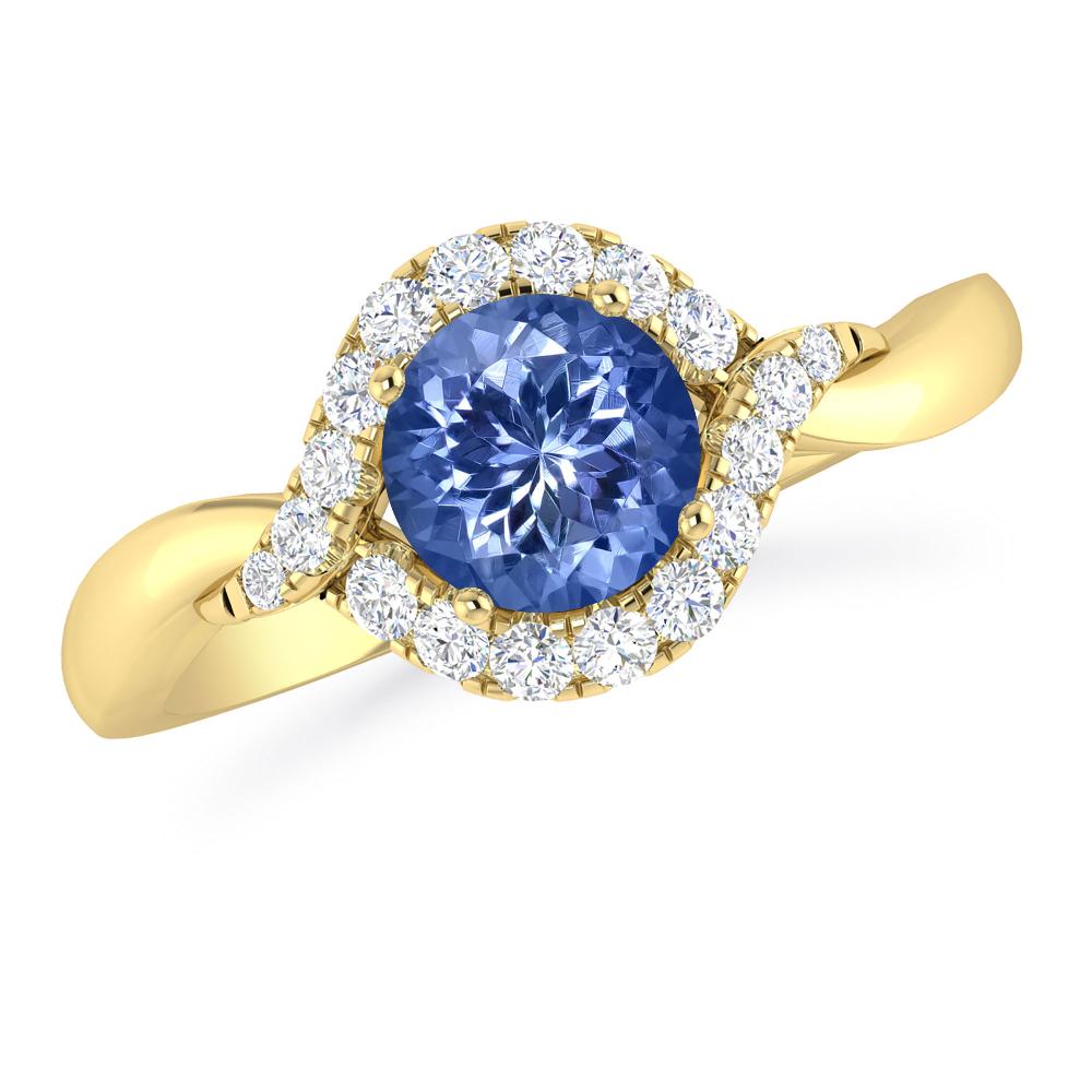Yellow Gold - Tanzanite