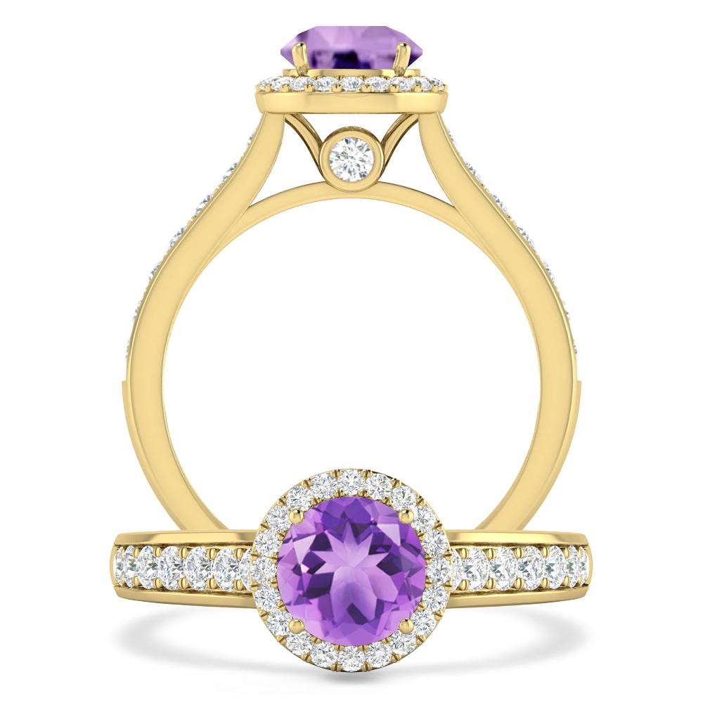 Yellow Gold - Amethyst