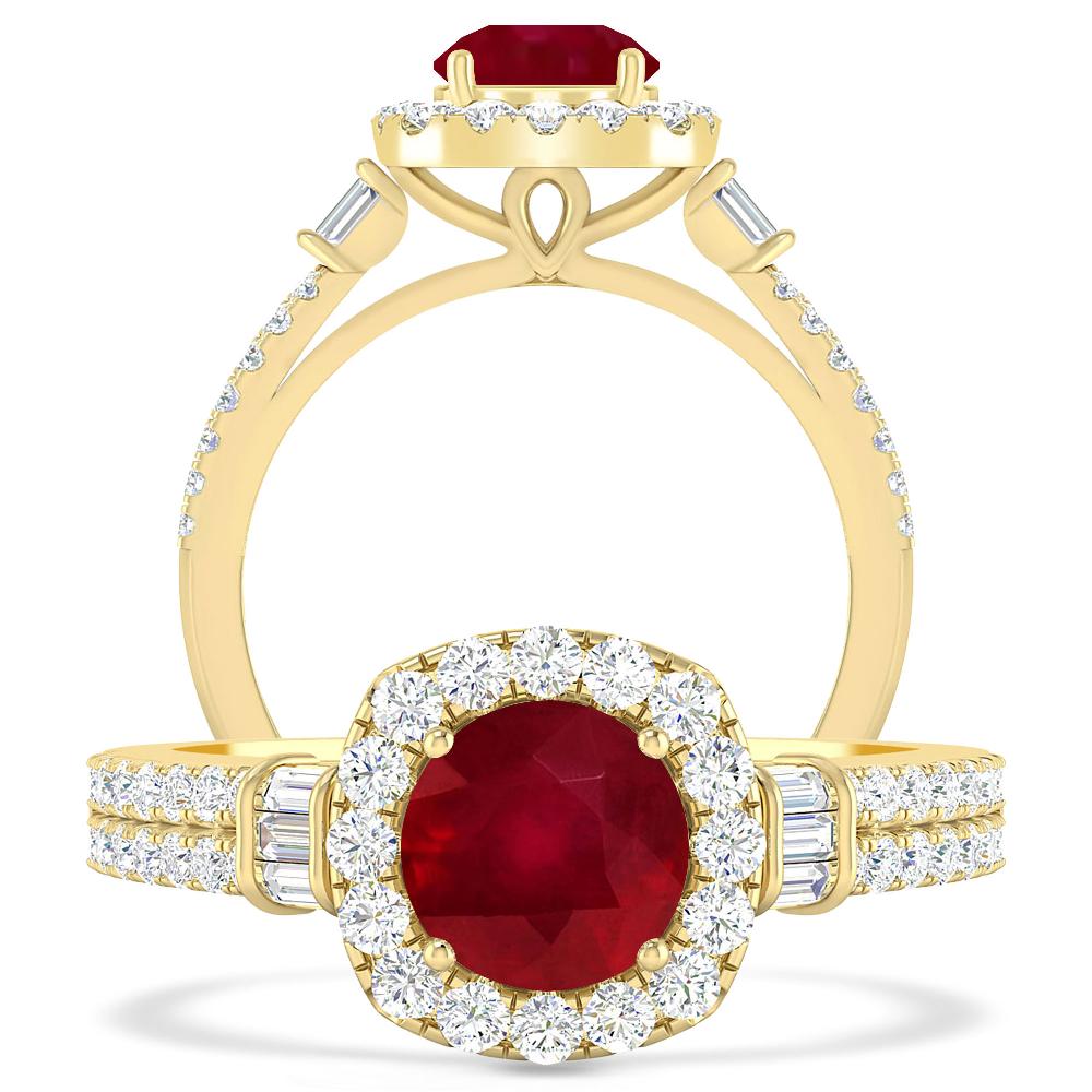 Yellow Gold - Ruby