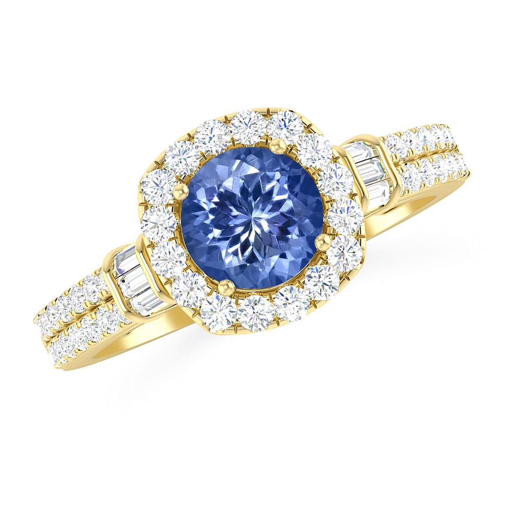 Yellow Gold - Tanzanite