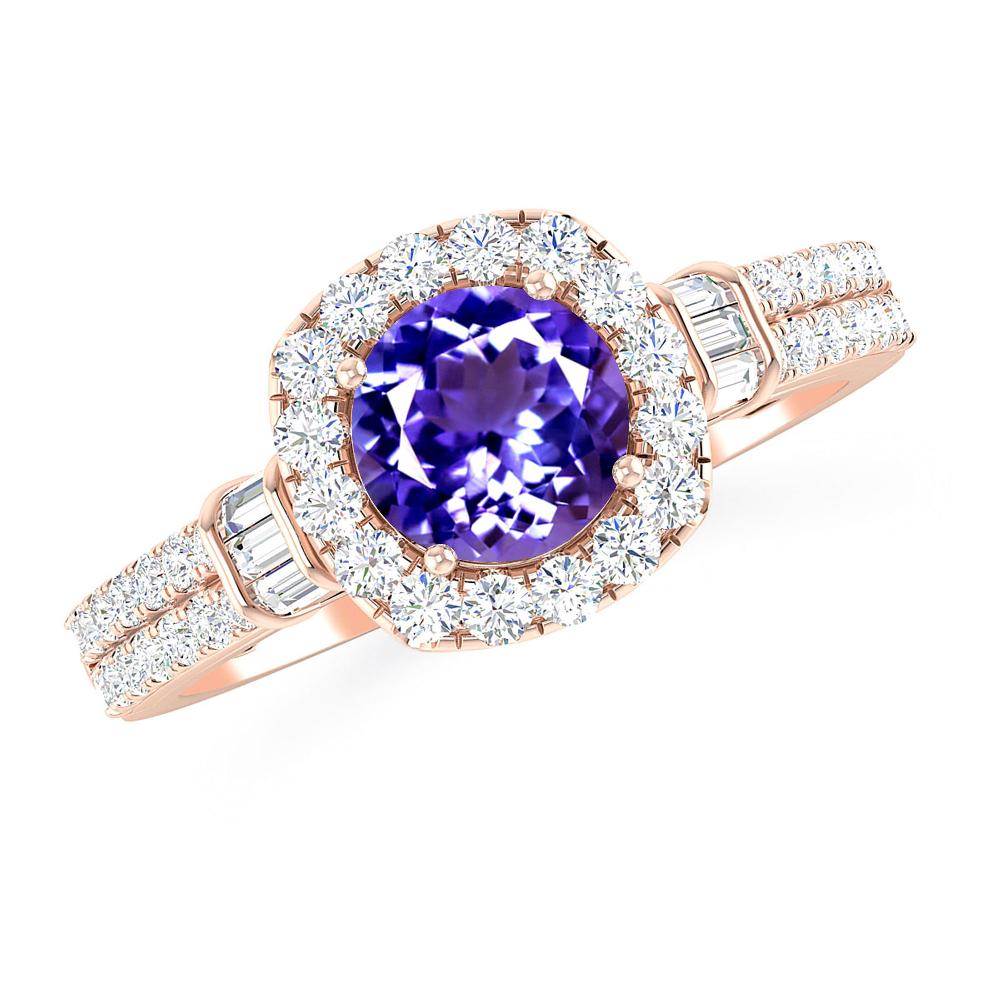Rose Gold - Tanzanite