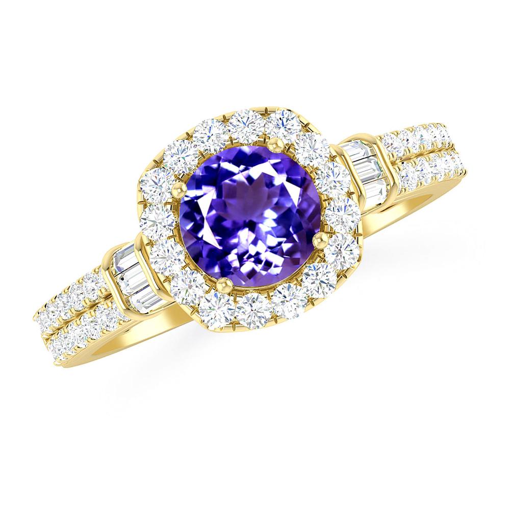 Yellow Gold - Tanzanite