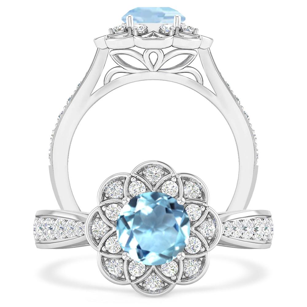 White Gold - Aquamarine