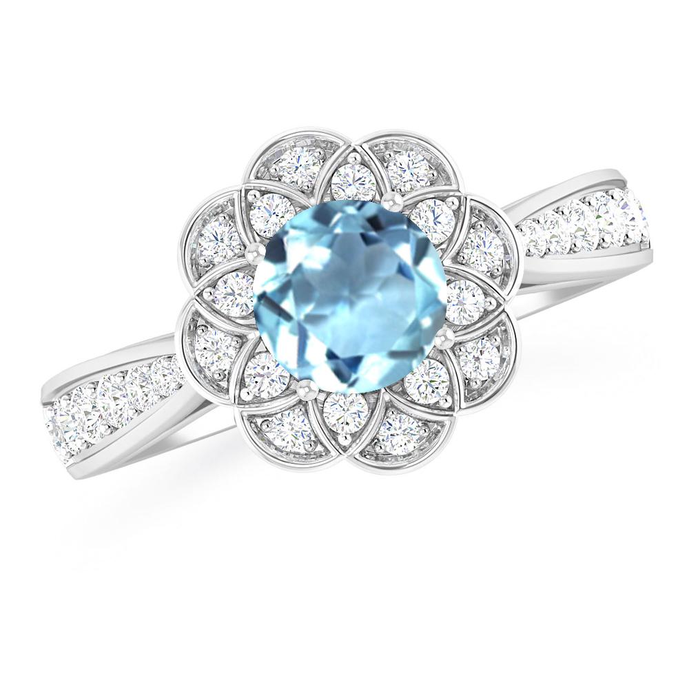 White Gold - Aquamarine