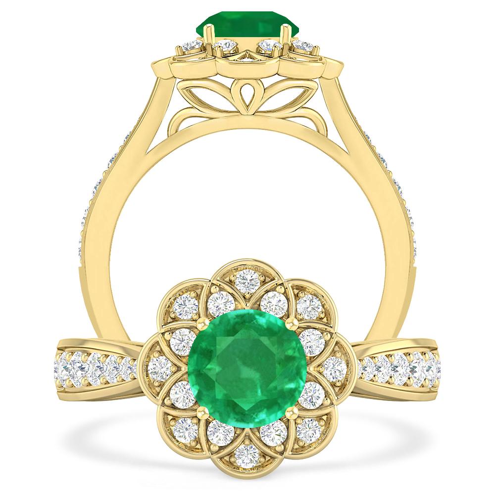 Yellow Gold - Emerald