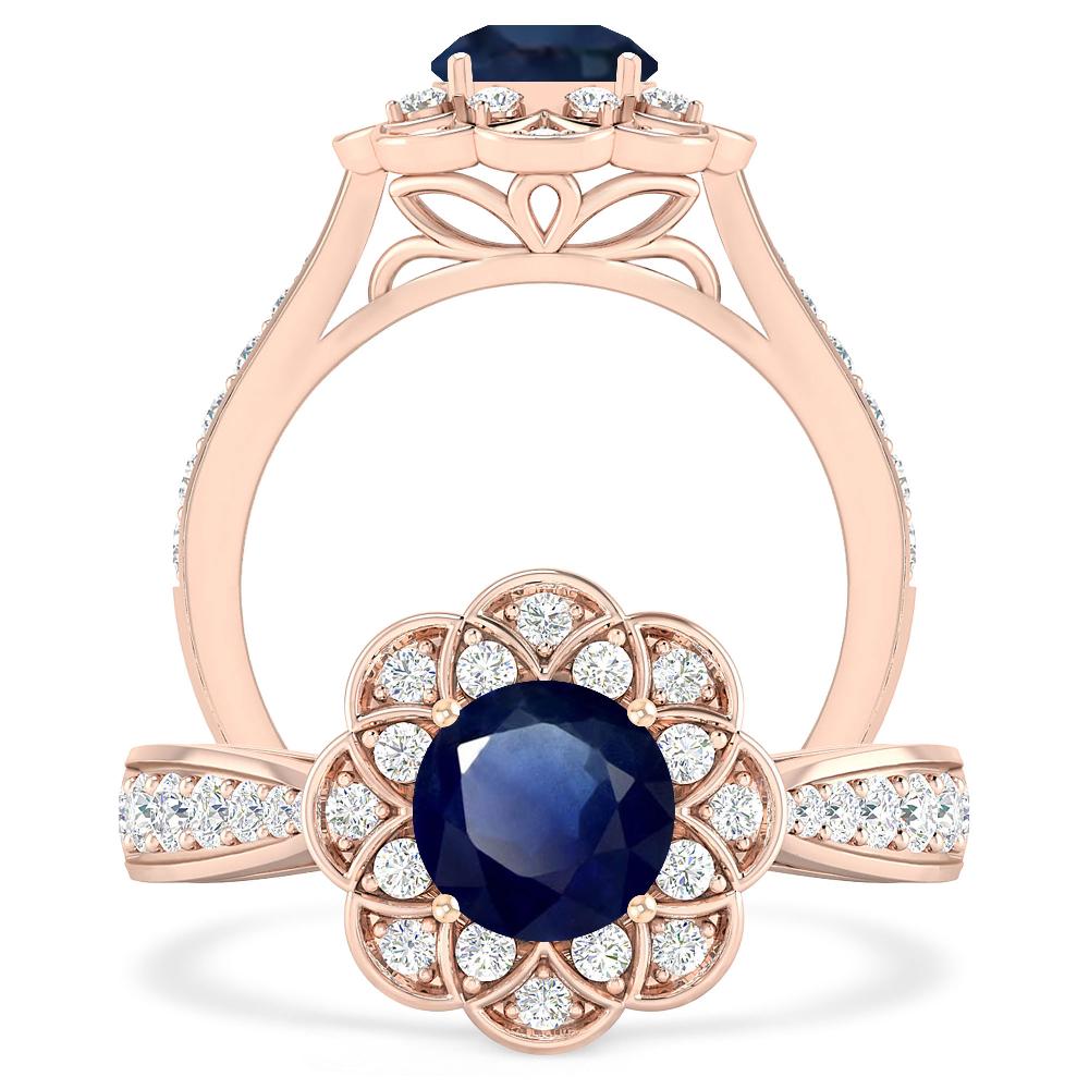 Rose Gold - Sapphire