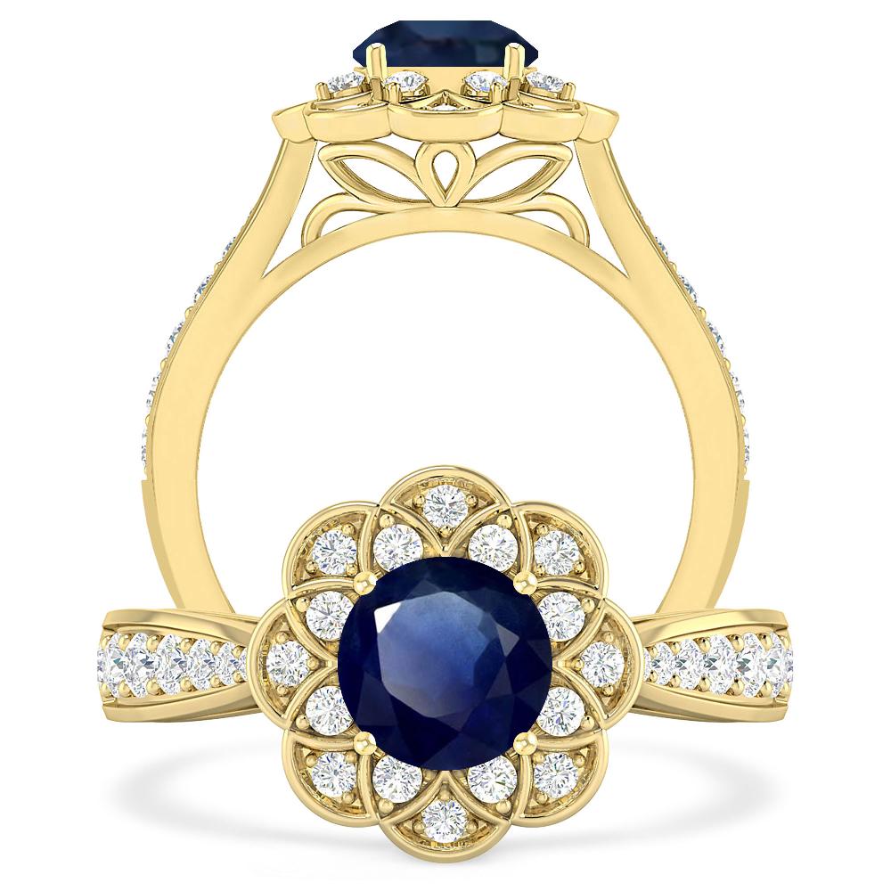 Yellow Gold - Sapphire