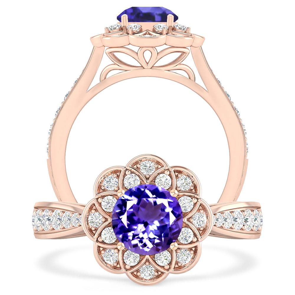 Rose Gold - Tanzanite