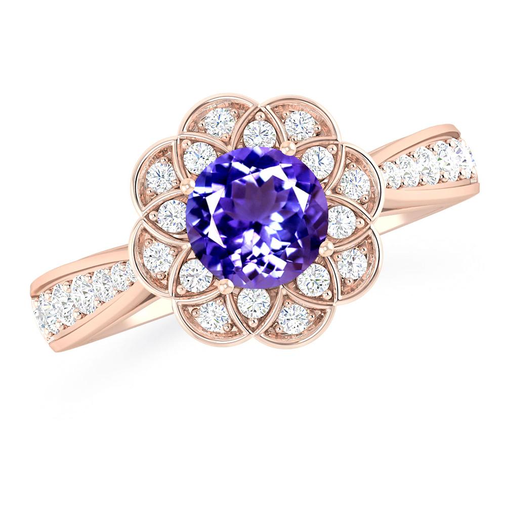 Rose Gold - Tanzanite