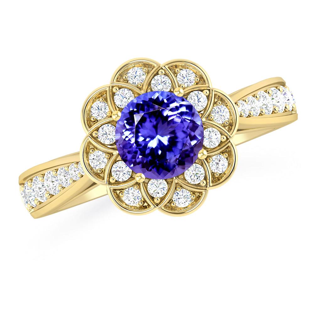 Yellow Gold - Tanzanite