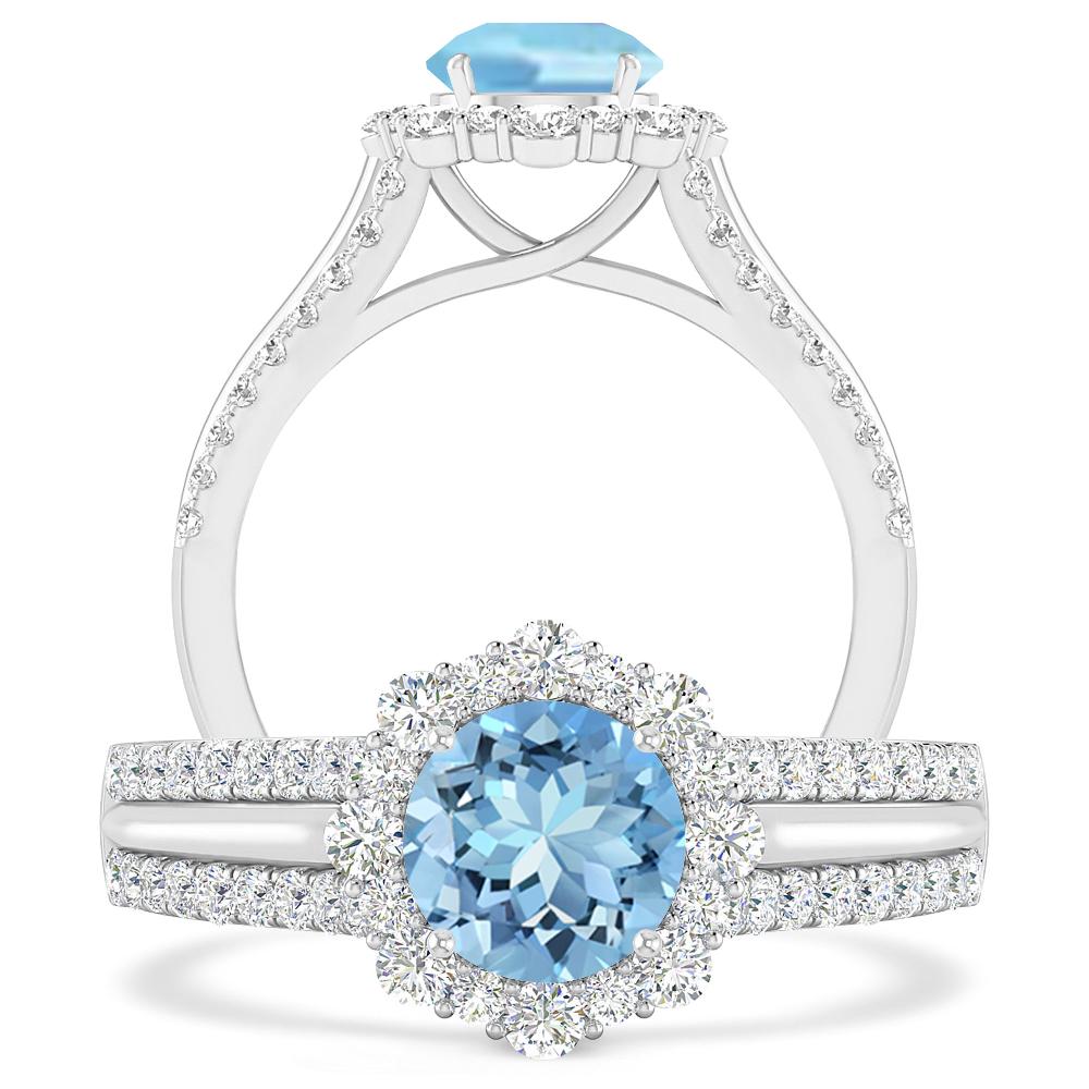 White Gold - Aquamarine