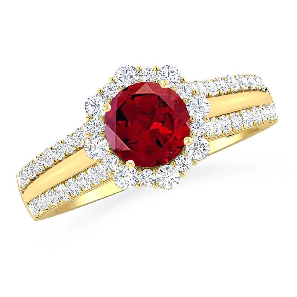 Yellow Gold - Garnet