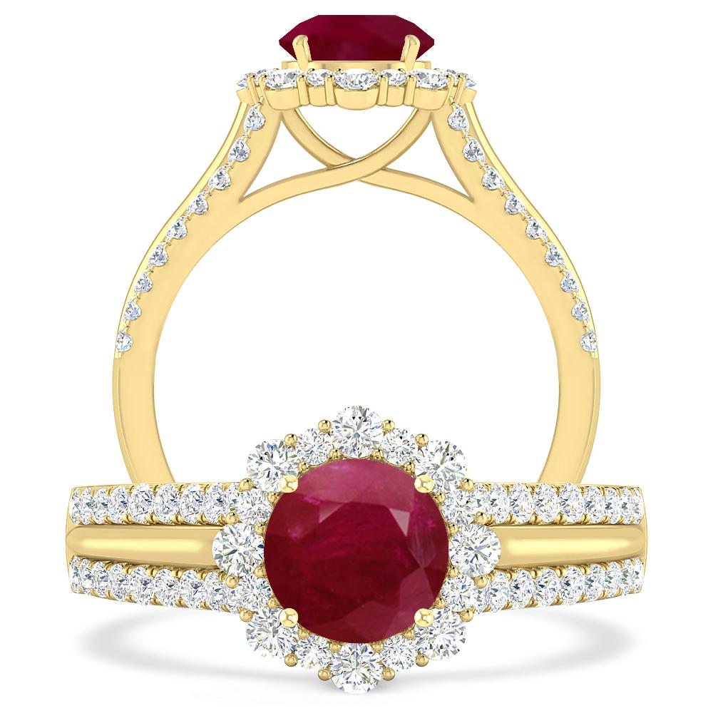 Yellow Gold - Ruby