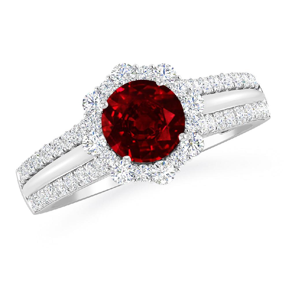 White Gold - Ruby