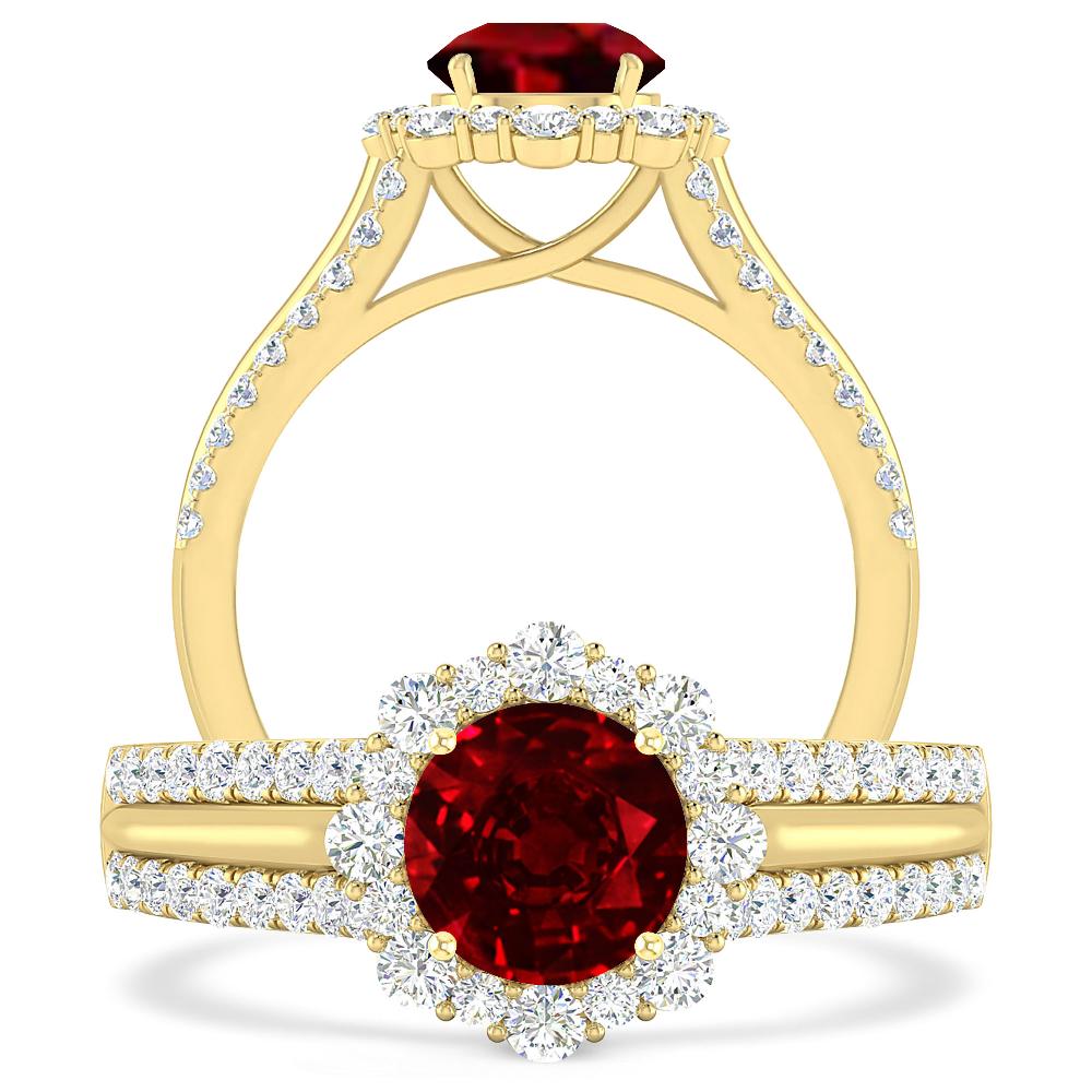 Yellow Gold - Ruby