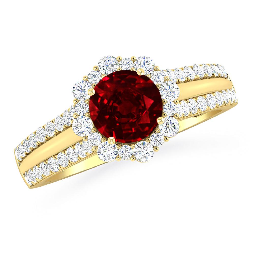 Yellow Gold - Ruby