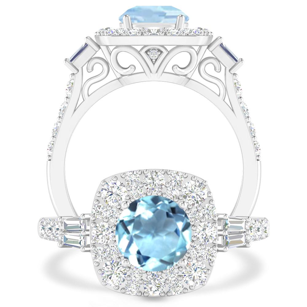 White Gold - Aquamarine
