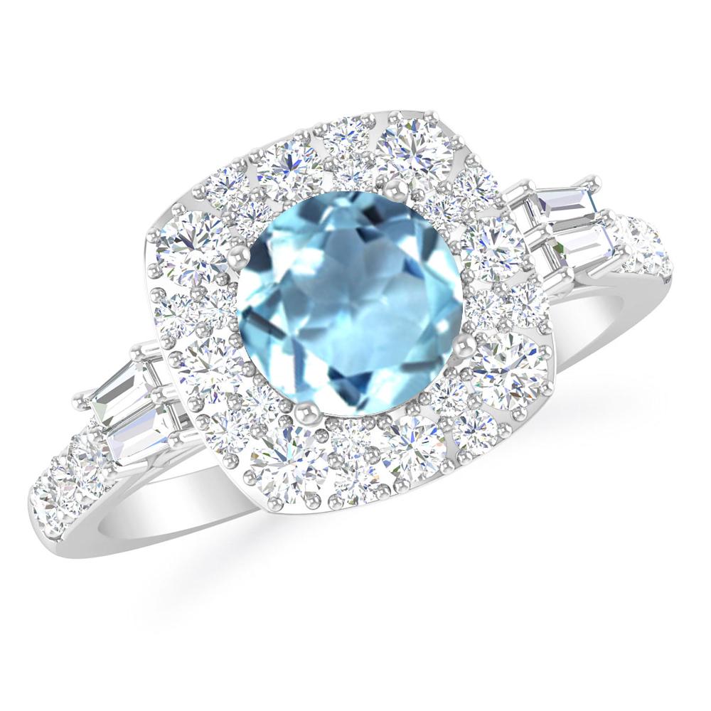 White Gold - Aquamarine