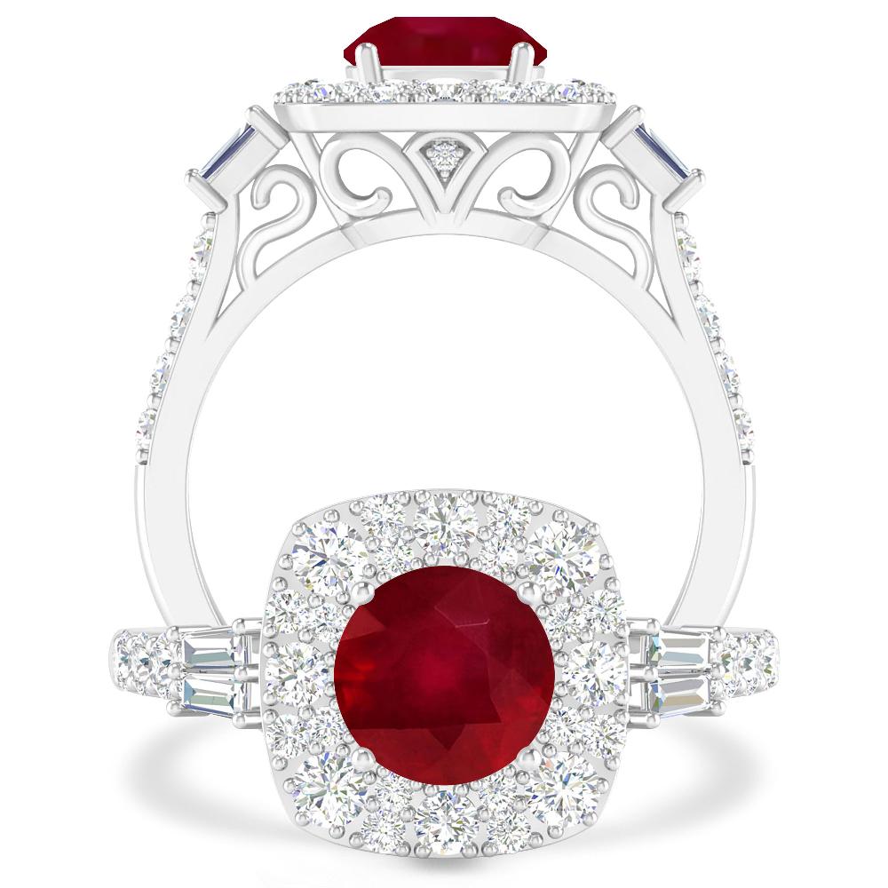 White Gold - Ruby