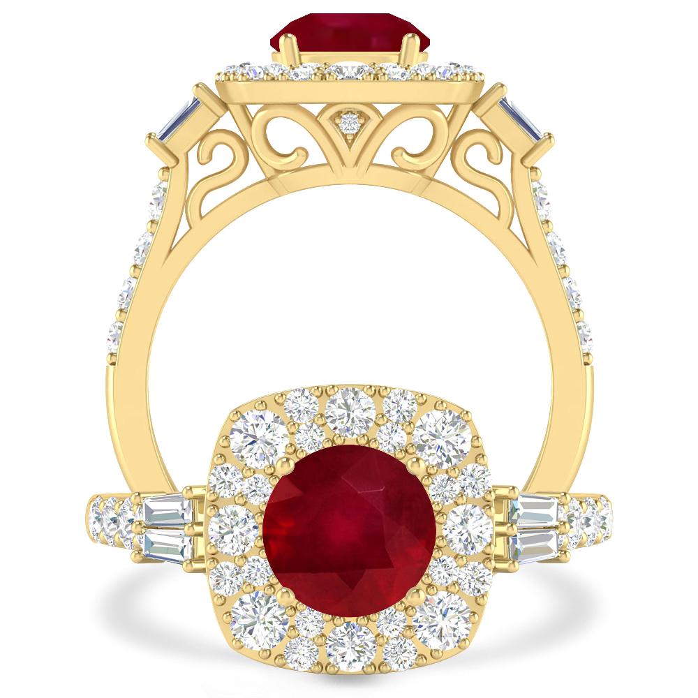 Yellow Gold - Ruby