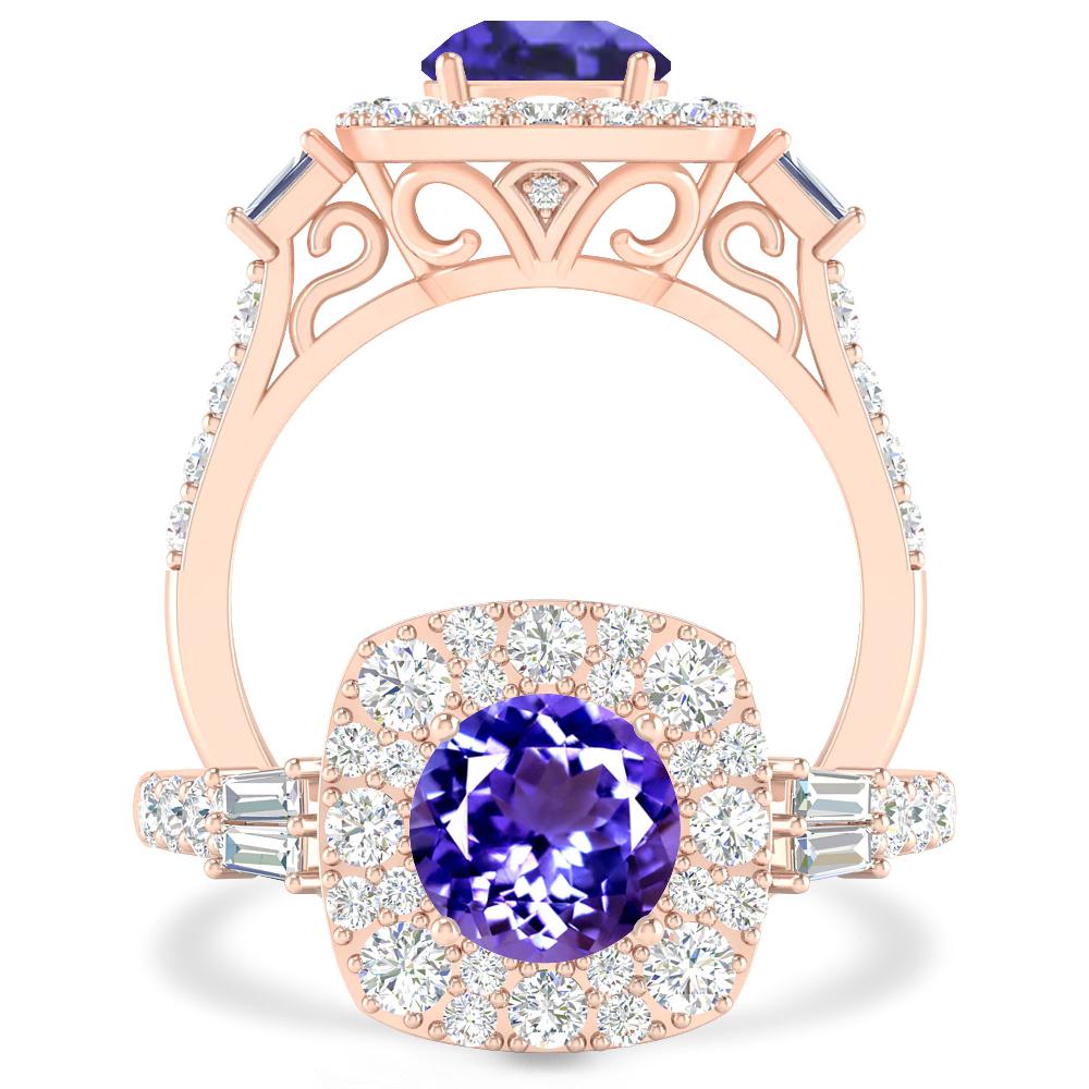 Rose Gold - Tanzanite