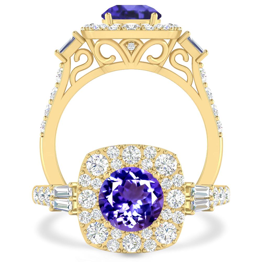 Yellow Gold - Tanzanite