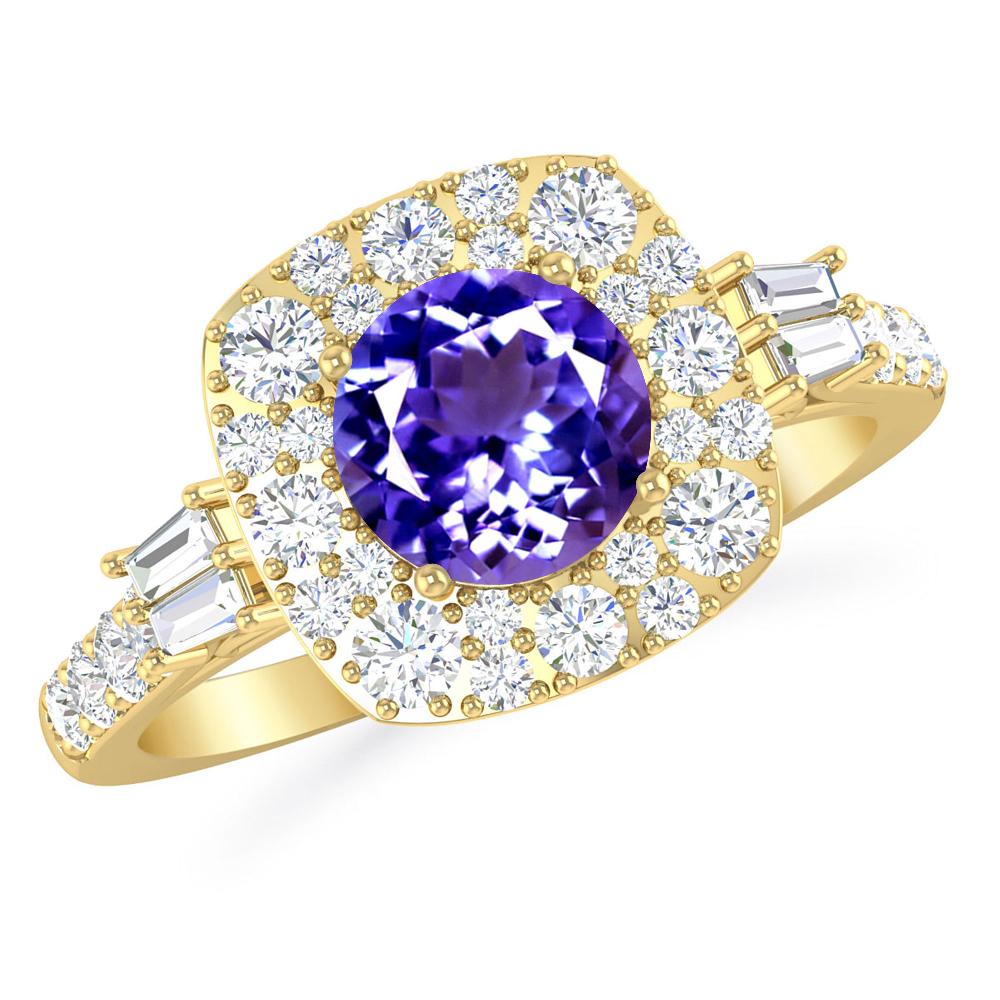 Yellow Gold - Tanzanite