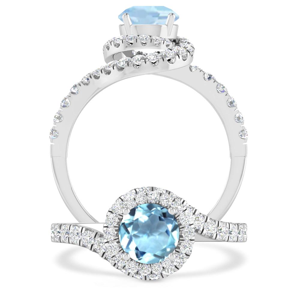 White Gold - Aquamarine