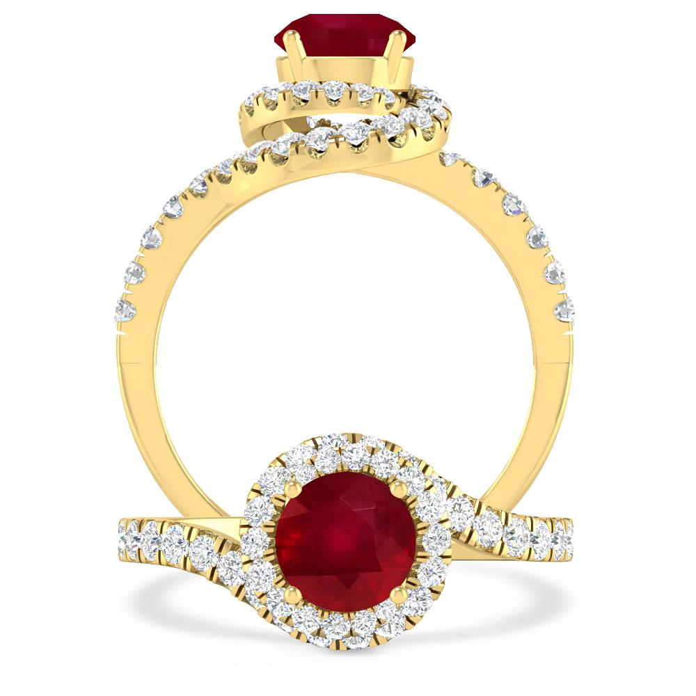 Yellow Gold - Ruby