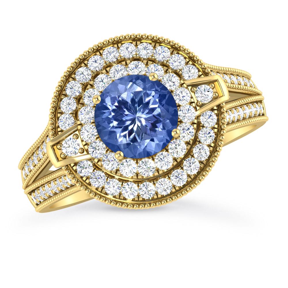 Yellow Gold - Tanzanite