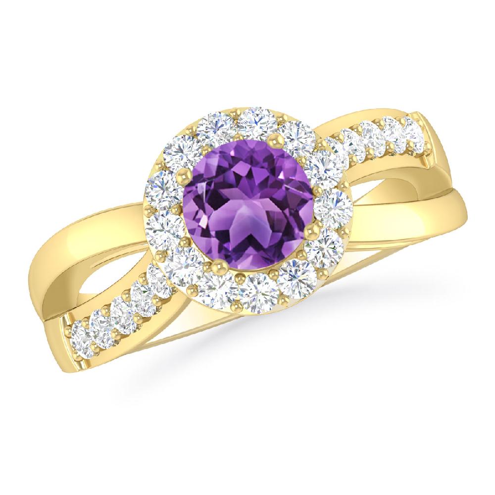 Yellow Gold - Amethyst