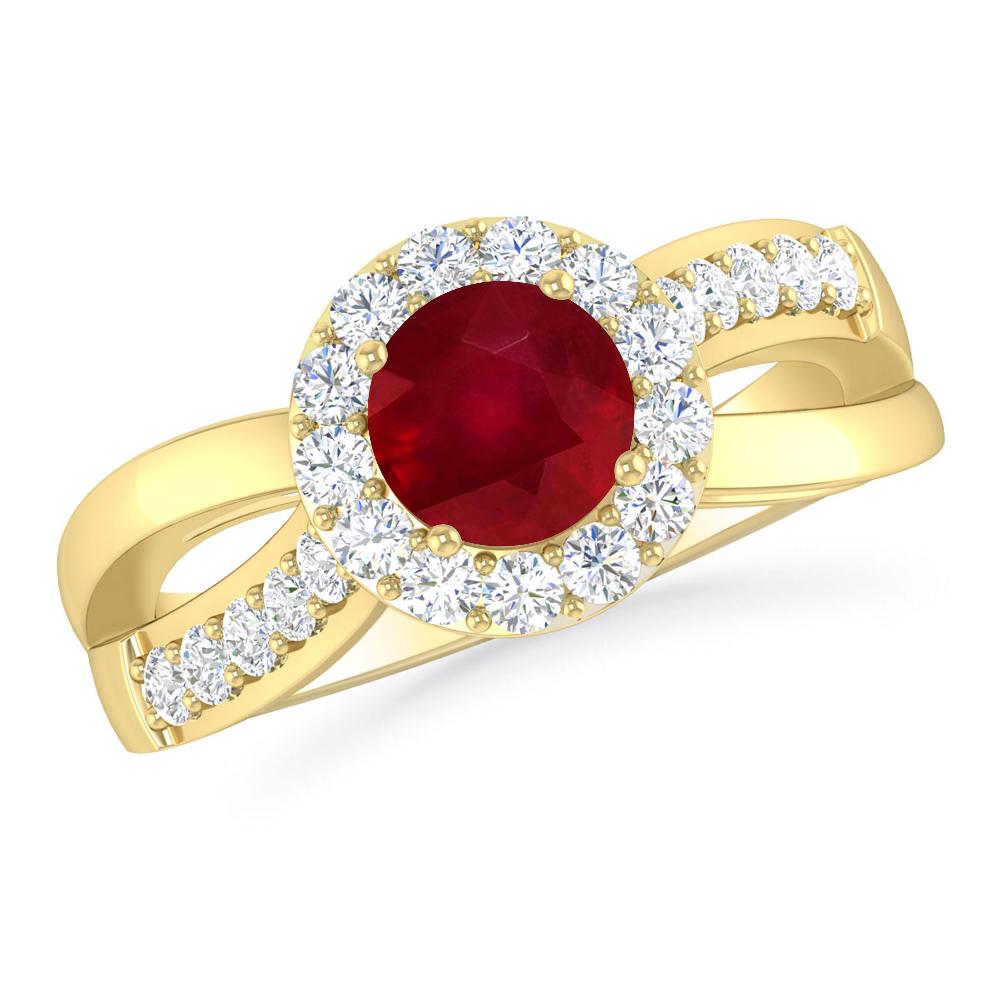 Yellow Gold - Ruby