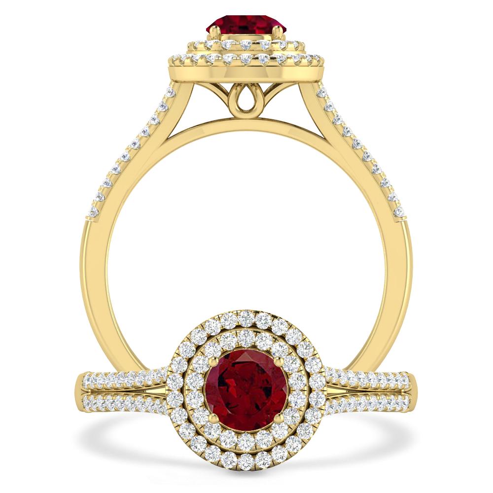Yellow Gold - Garnet
