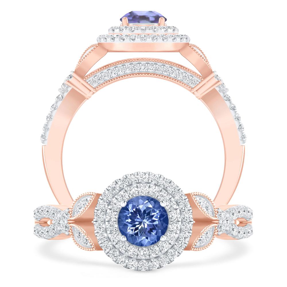Rose Gold - Tanzanite
