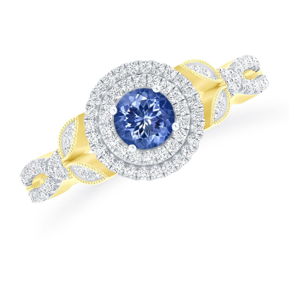 Yellow Gold - Tanzanite