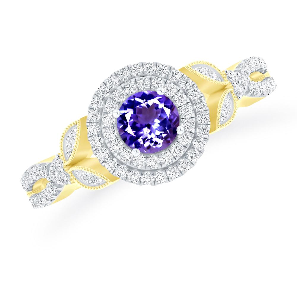 Yellow Gold - Tanzanite