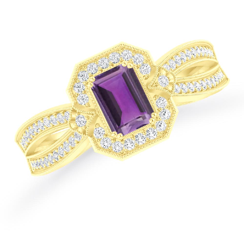 Yellow Gold - Amethyst