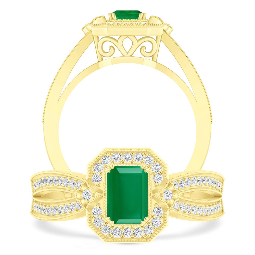 Yellow Gold - Emerald