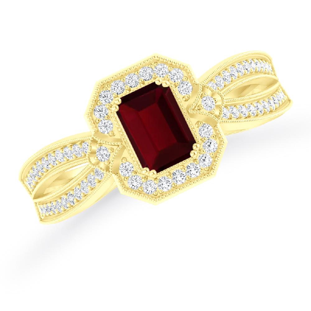 Yellow Gold - Garnet