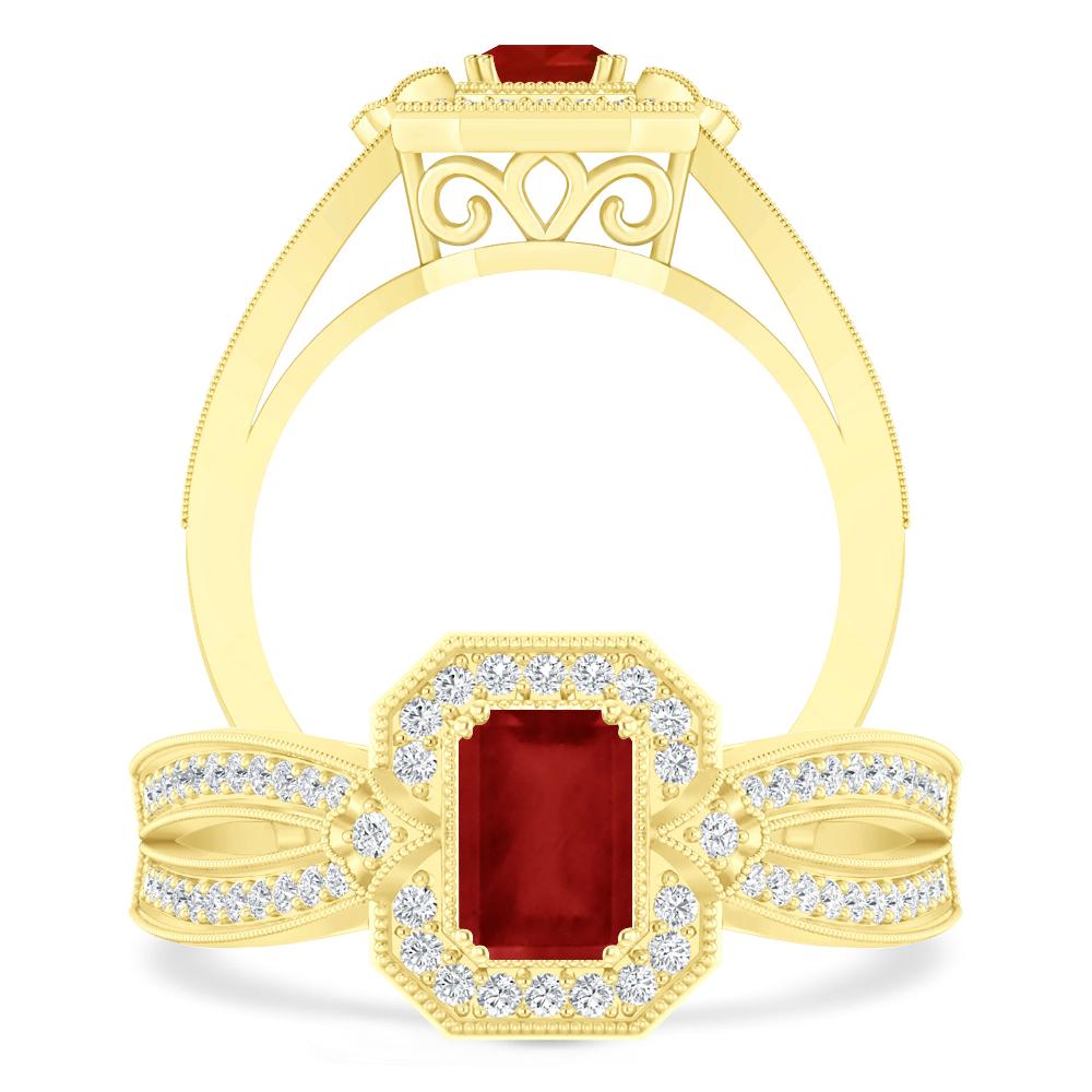 Yellow Gold - Ruby