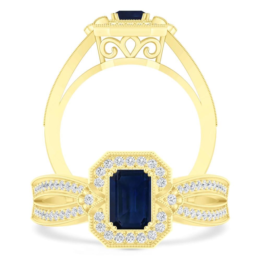Yellow Gold - Sapphire