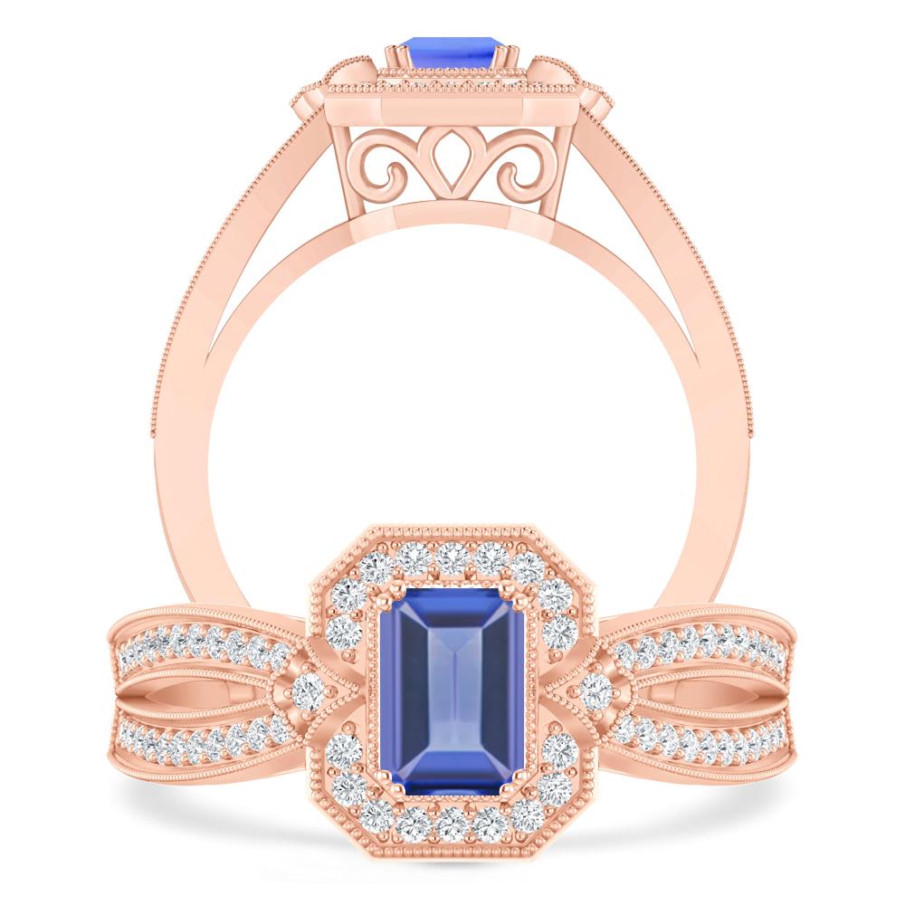Rose Gold - Tanzanite