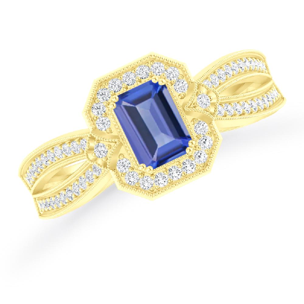 Yellow Gold - Tanzanite