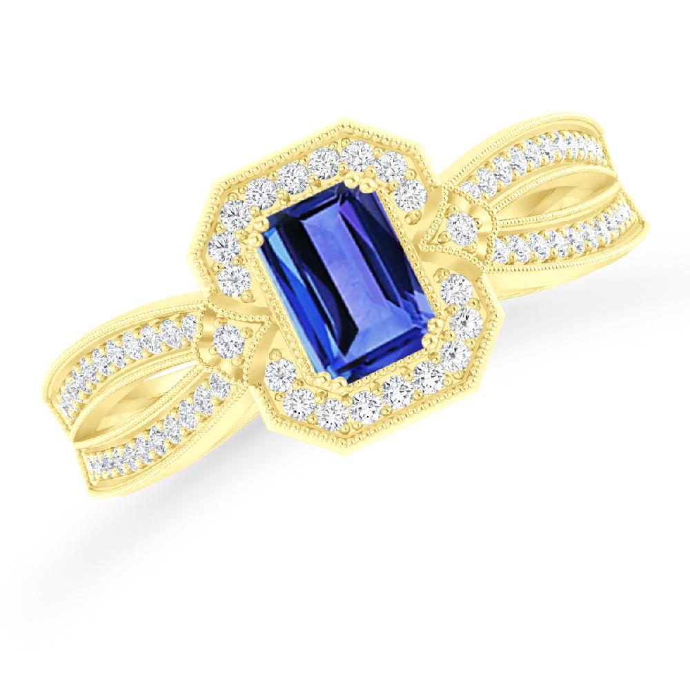 Yellow Gold - Tanzanite