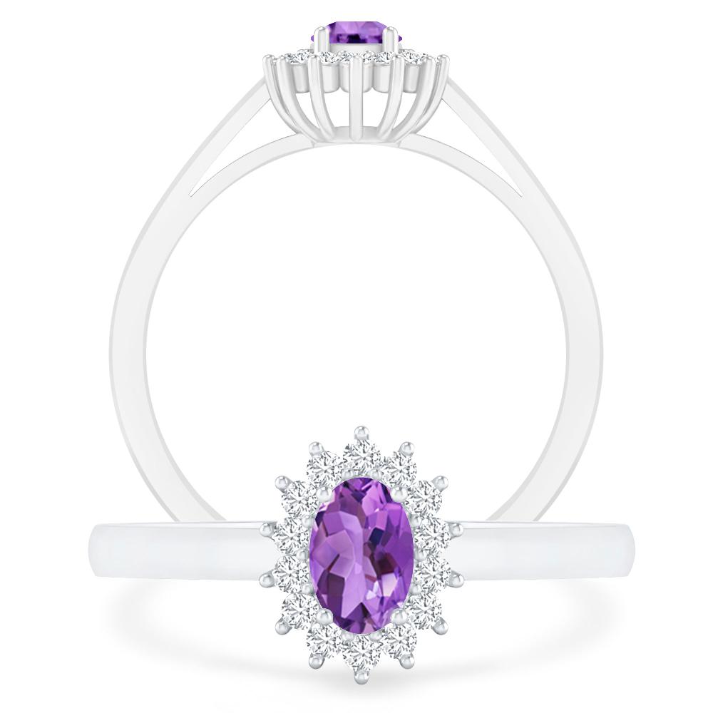 White Gold - Amethyst