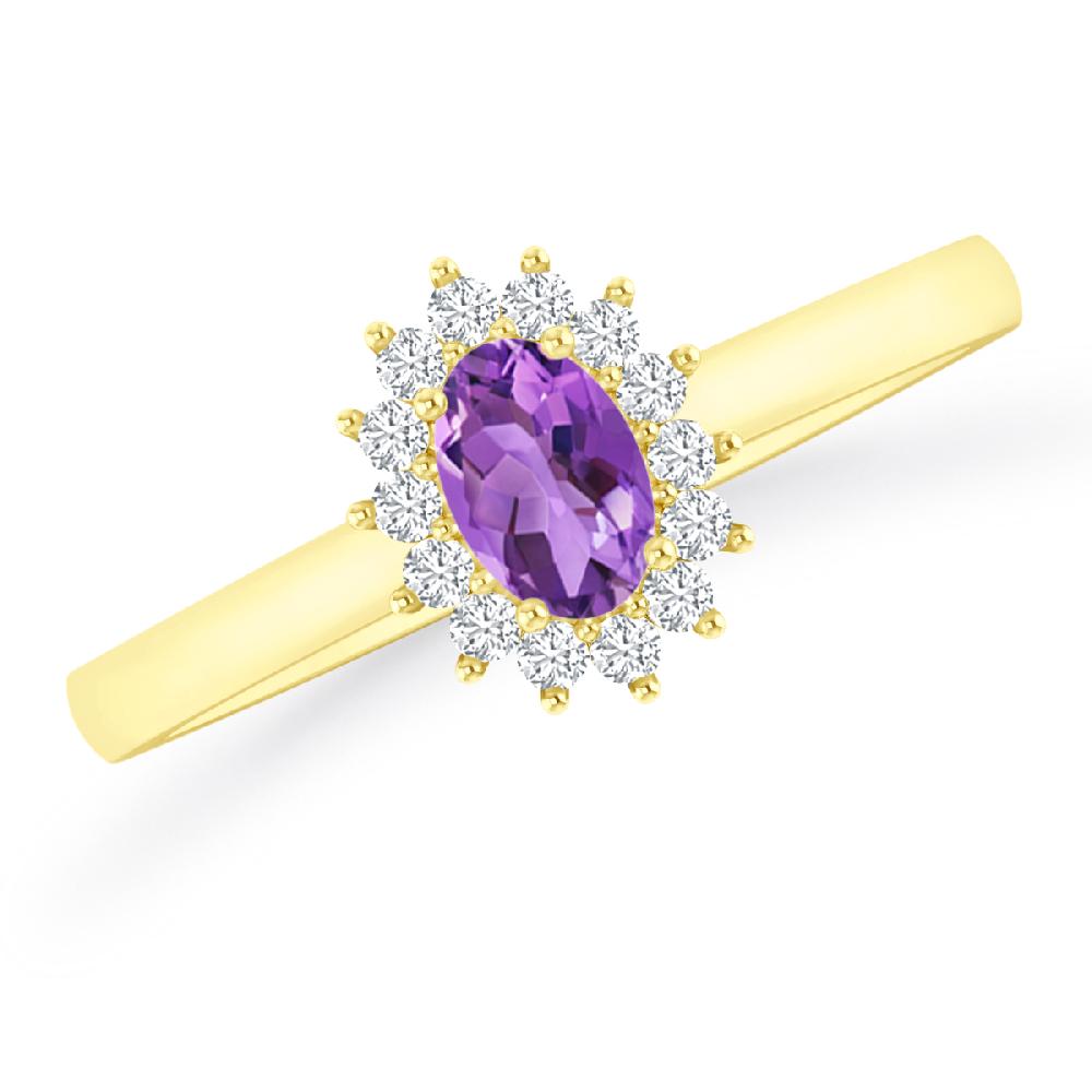 Yellow Gold - Amethyst