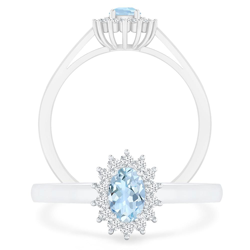 White Gold - Aquamarine