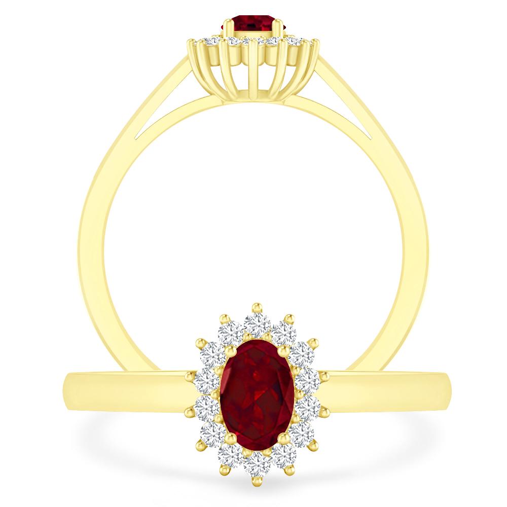 Yellow Gold - Garnet